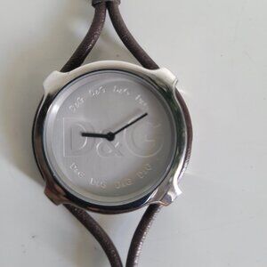 D&G Dolce and Gabbana lisbon Brown leather strap women's watch